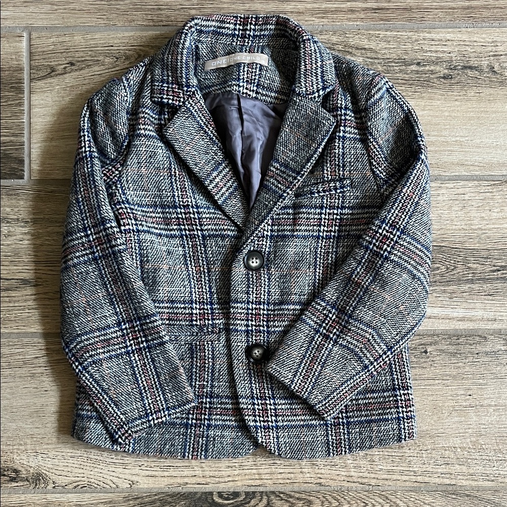 ONE CHILD Plaid Blazer EUC